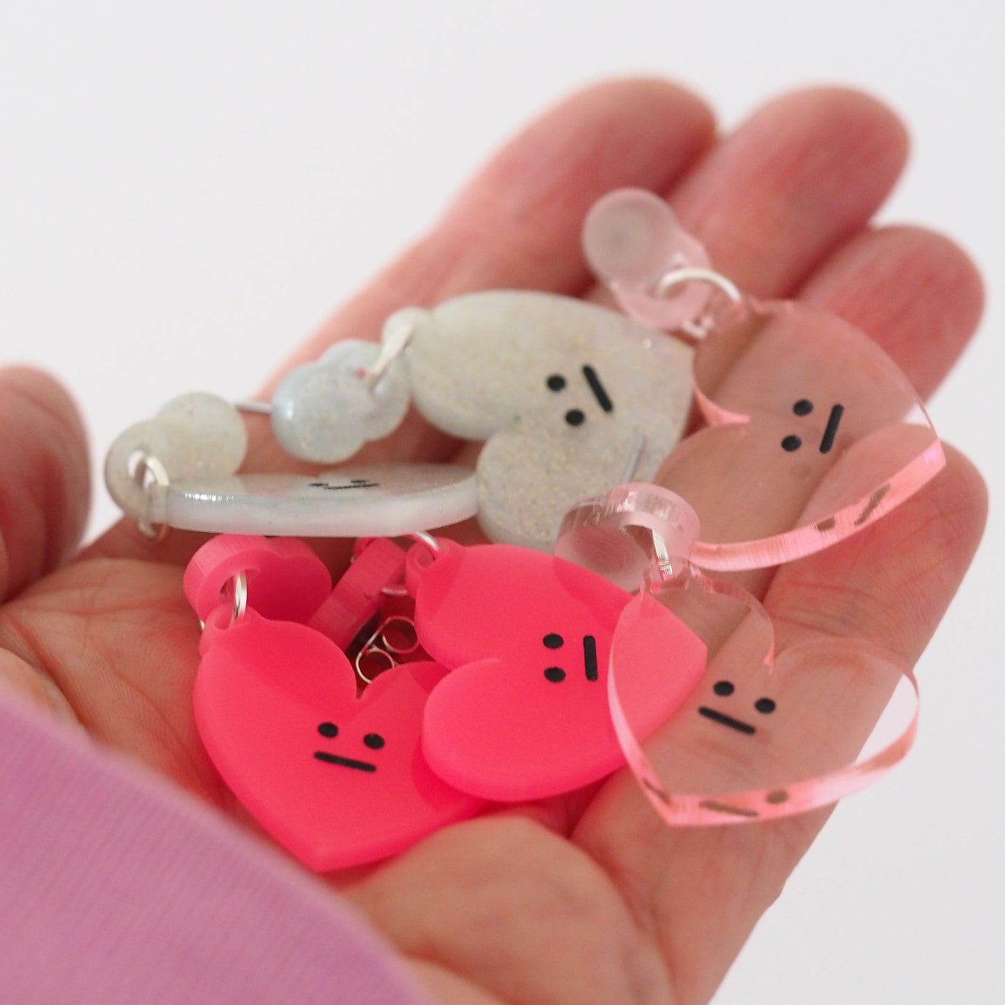 Grumpy Heart Earrings