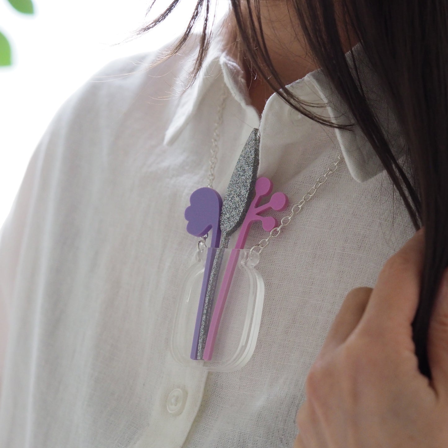 Flower Vase Necklace