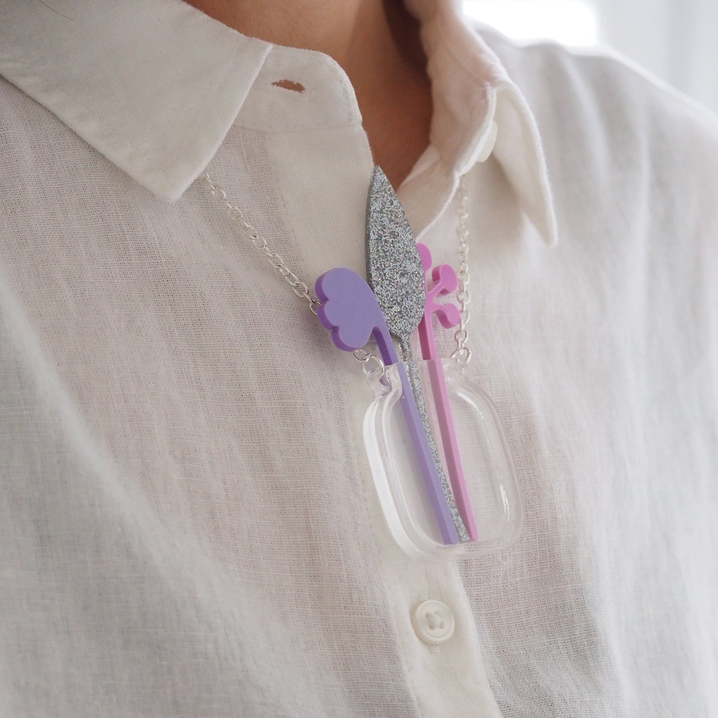 Flower Vase Necklace