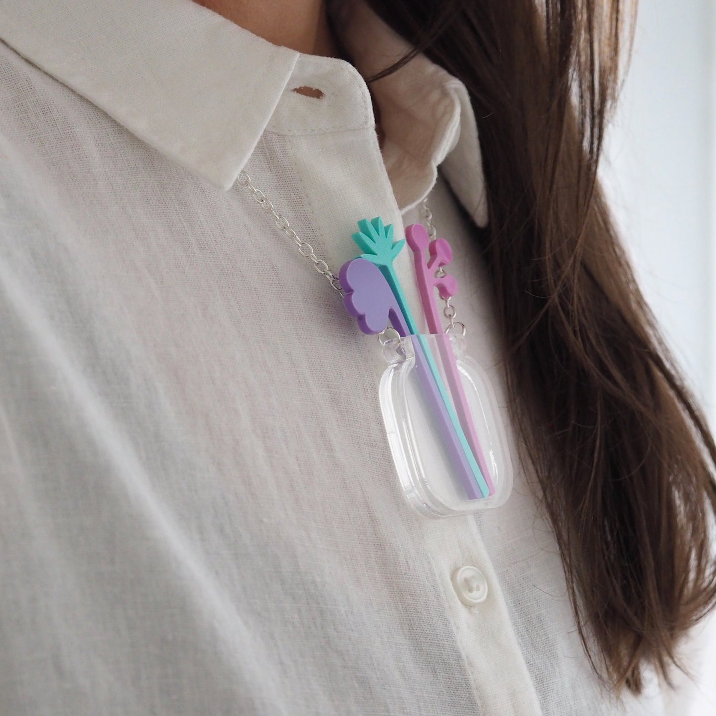 Flower Vase Necklace