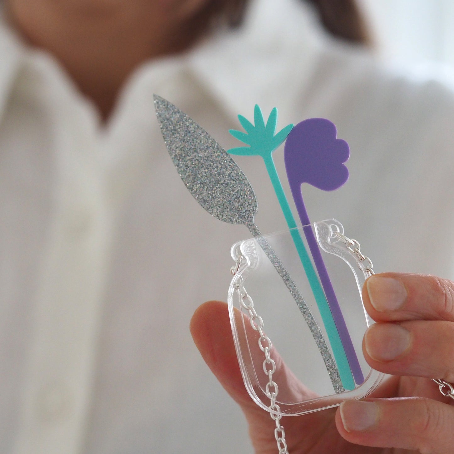 Flower Vase Necklace