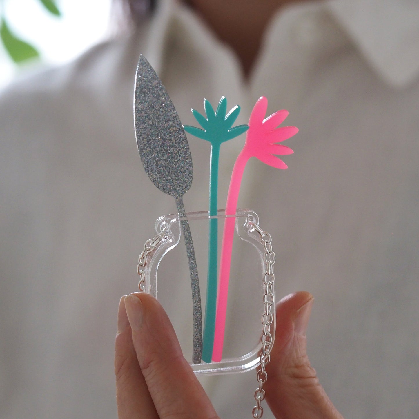 Flower Vase Necklace