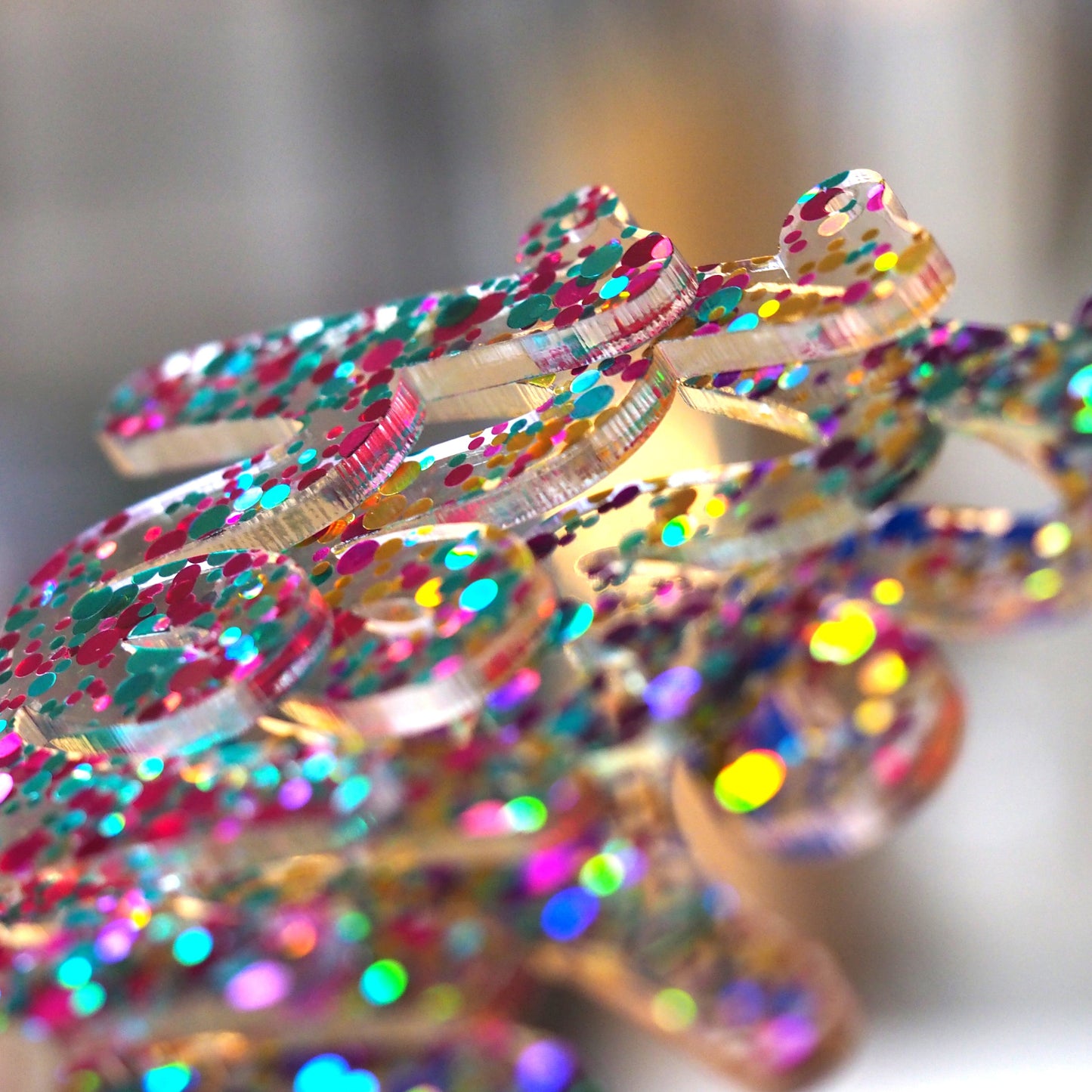Confetti "hello" Necklace