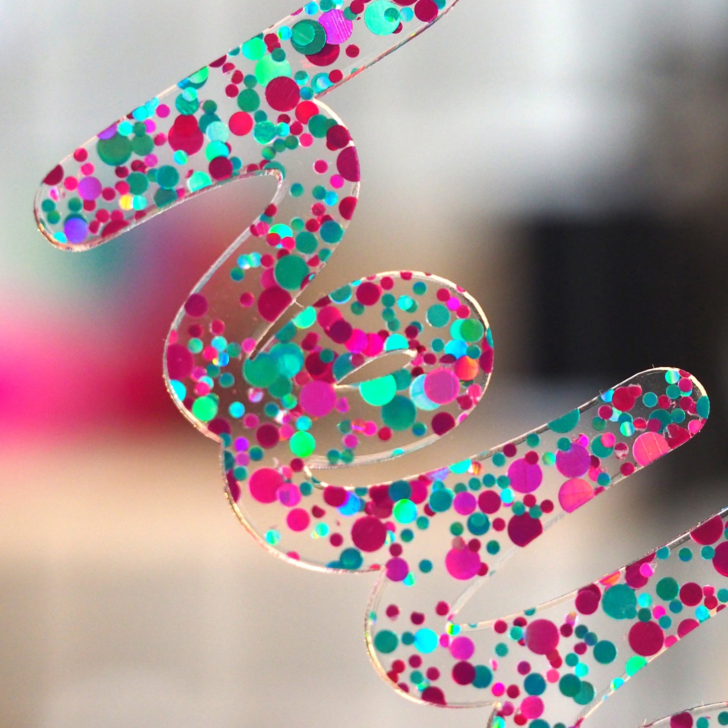 Confetti "hello" Necklace