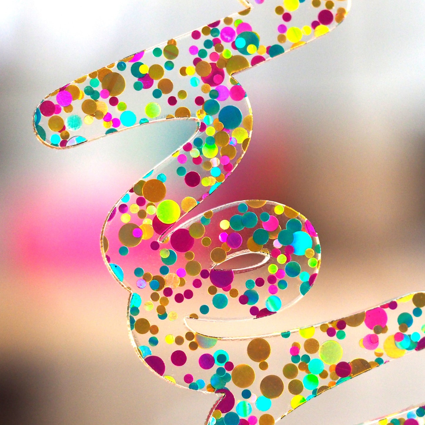 Confetti "hello" Necklace