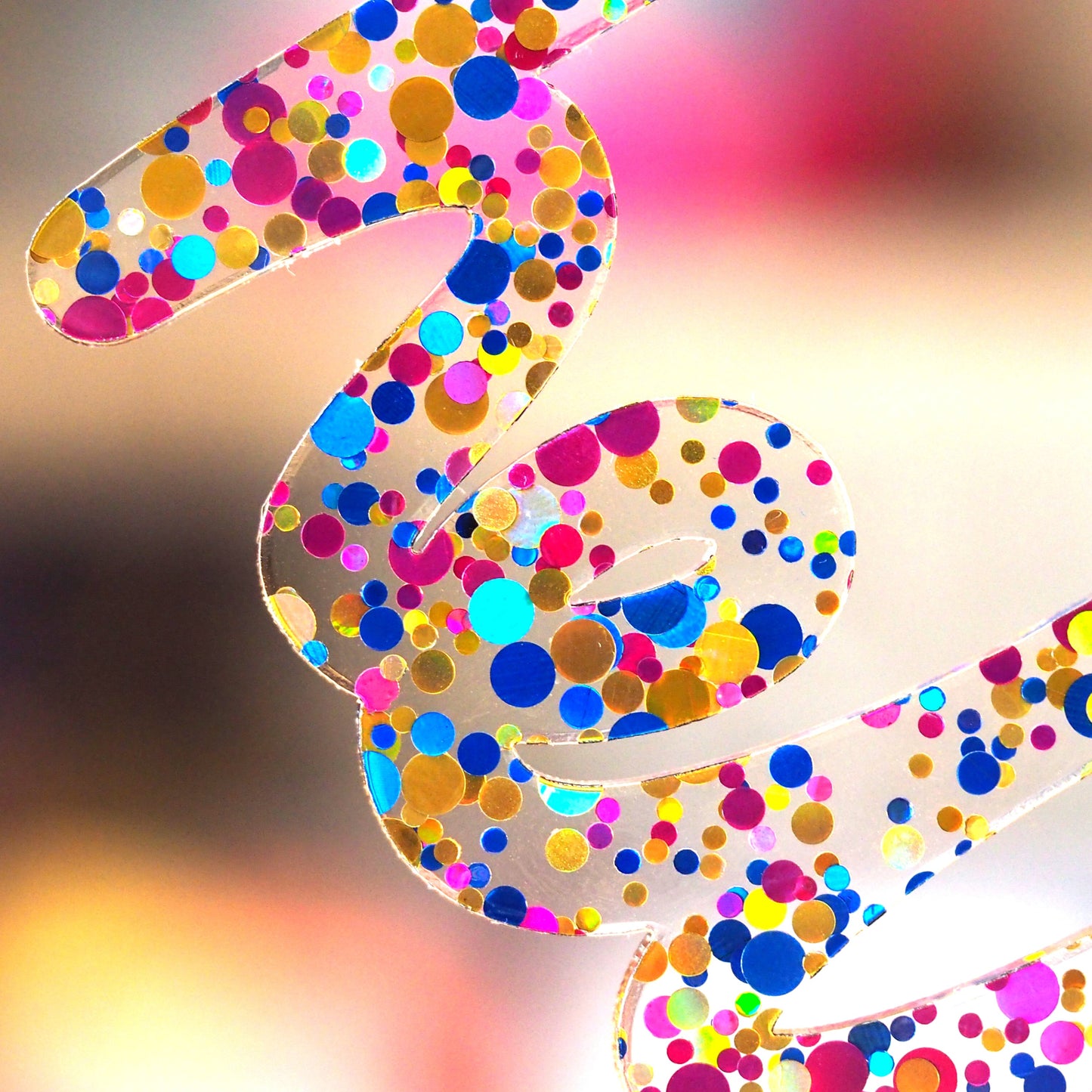Confetti "hello" Necklace