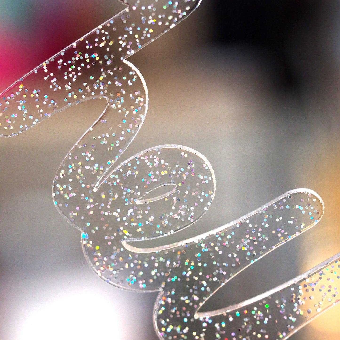 Holographic "hello" Necklace
