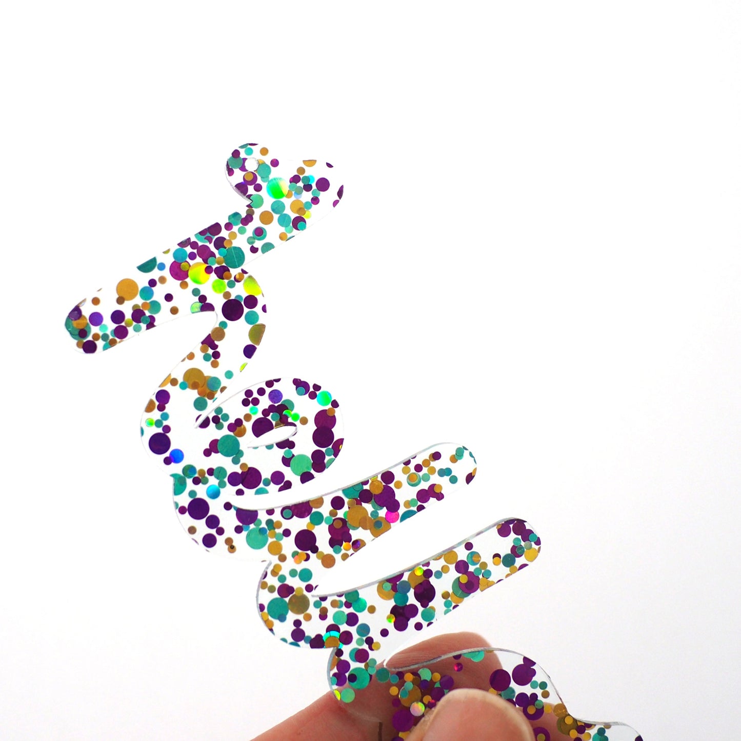 Confetti "hello" Necklace