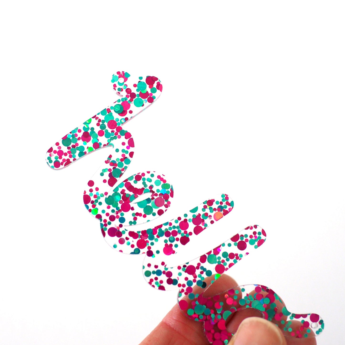 Confetti "hello" Necklace
