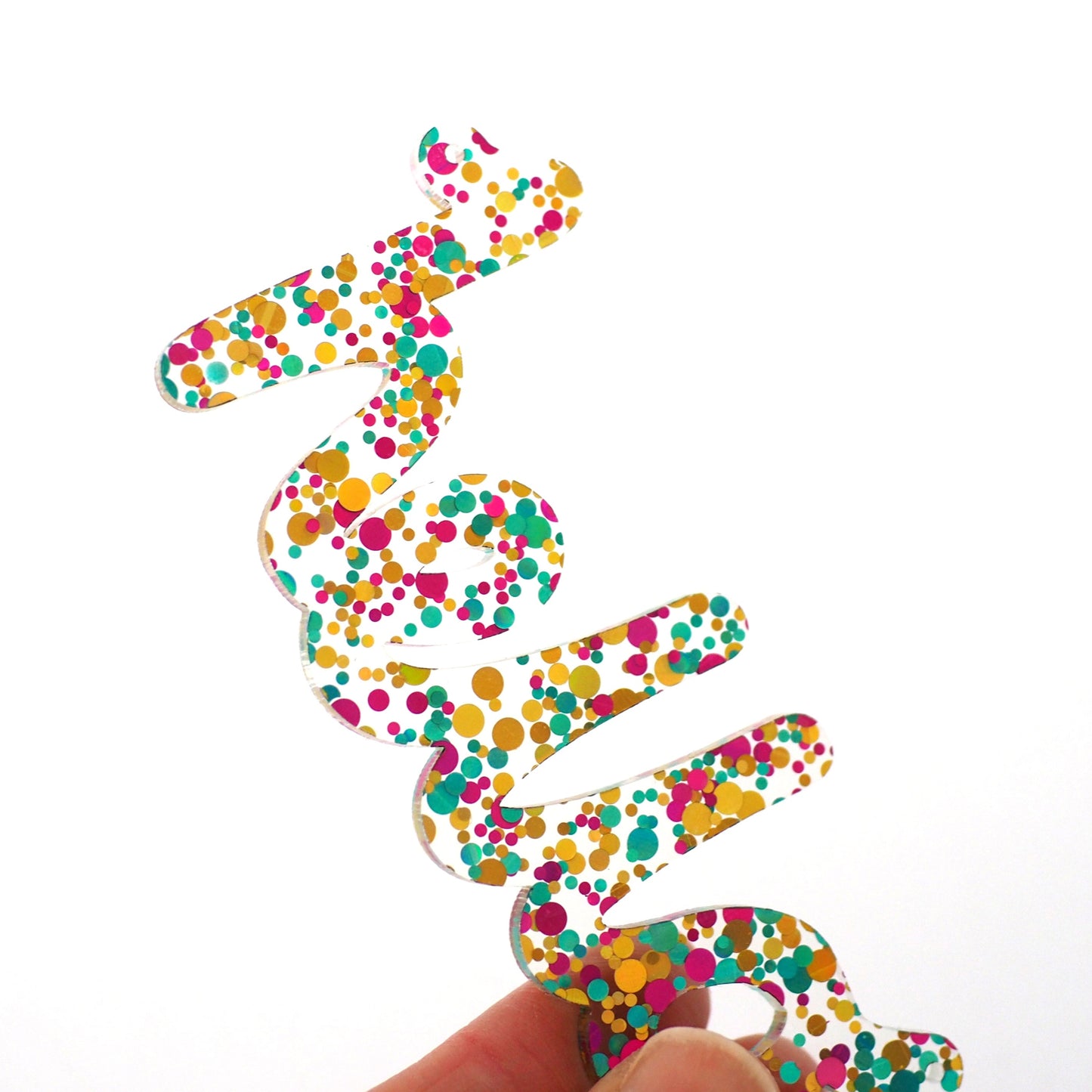Confetti "hello" Necklace