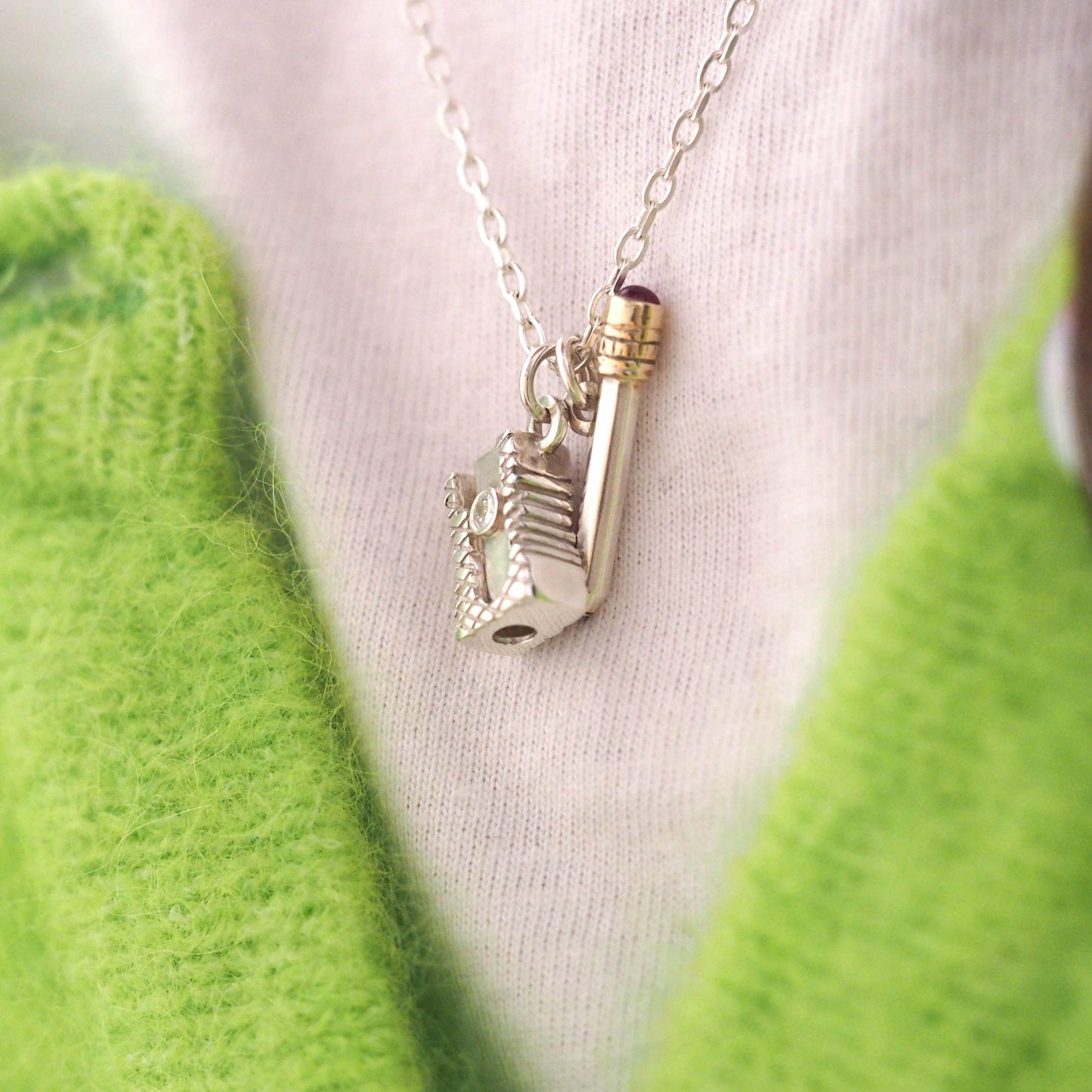 Pencil & Sharpener Necklace