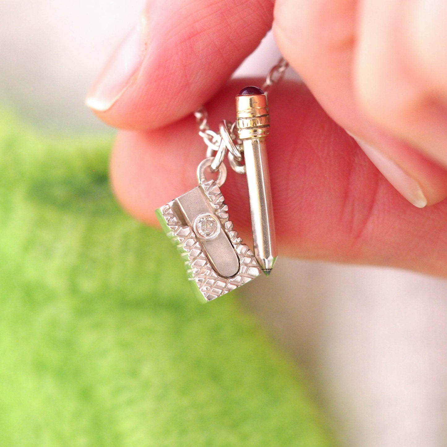 Pencil & Sharpener Necklace