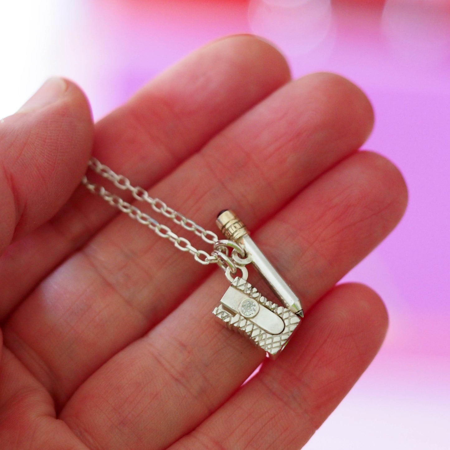 Pencil & Sharpener Necklace