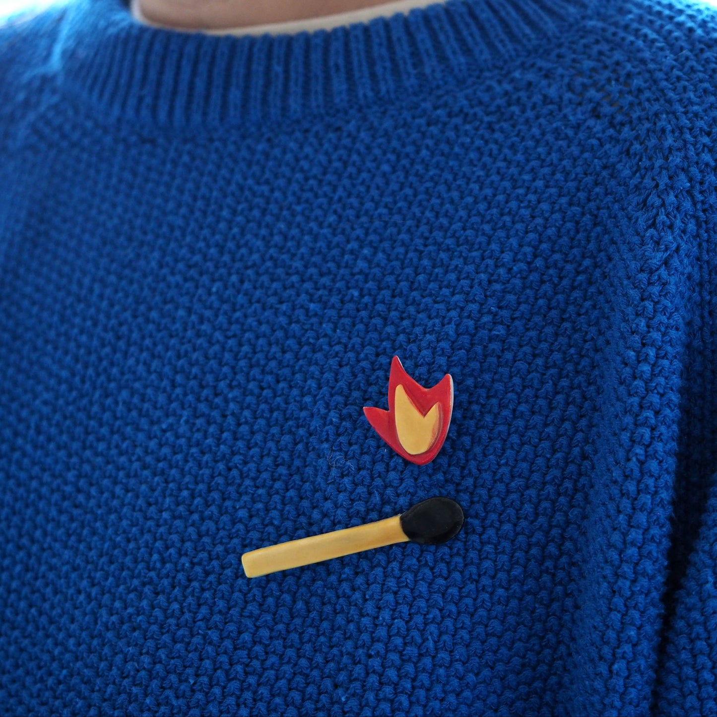 Match & Flame Brooches - Set One