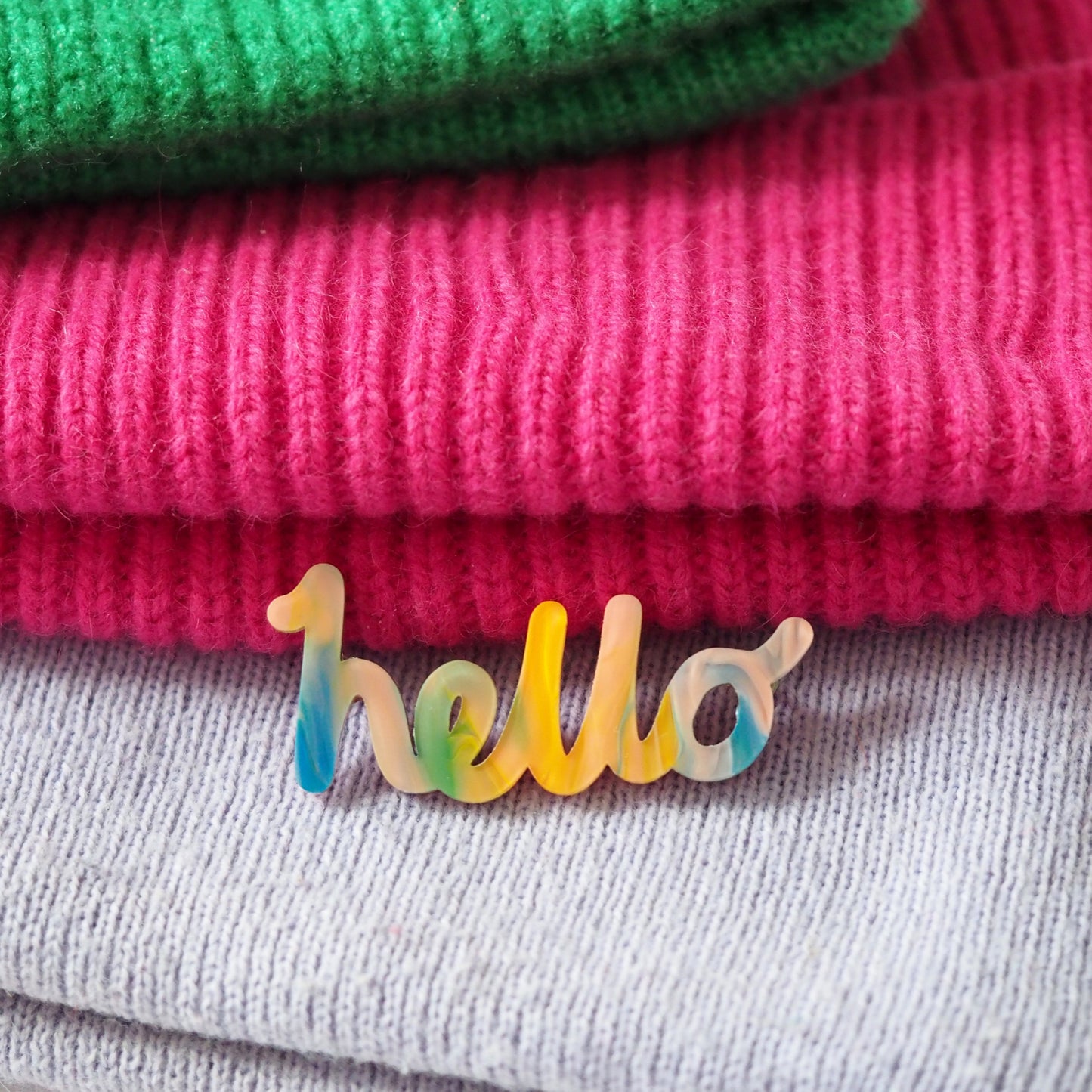 hello Brooch