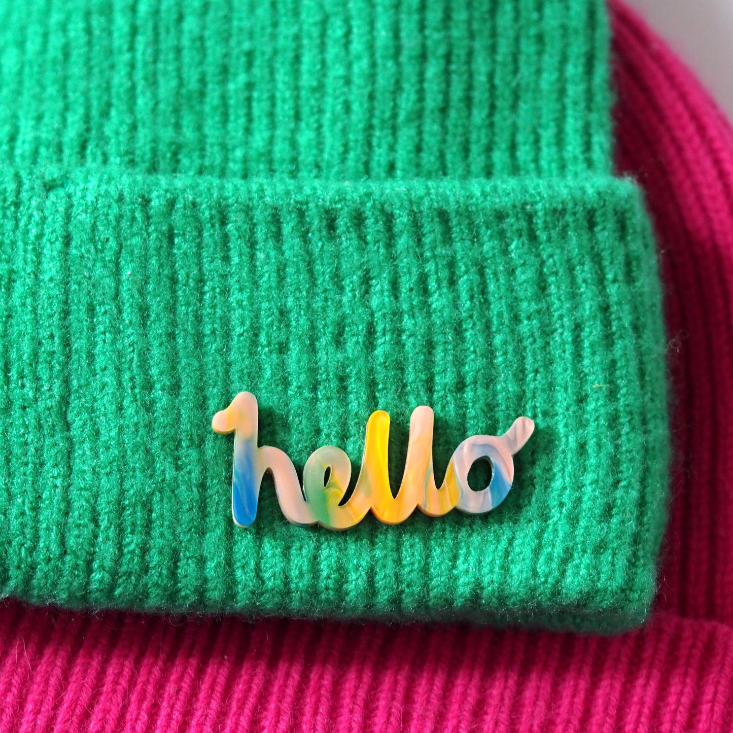 hello Brooch