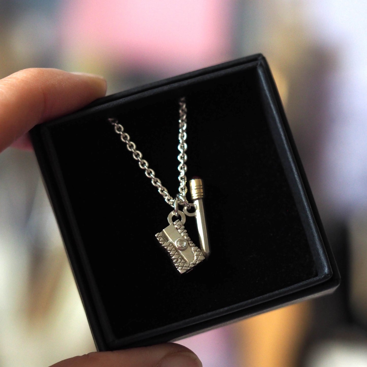 Pencil & Sharpener Necklace