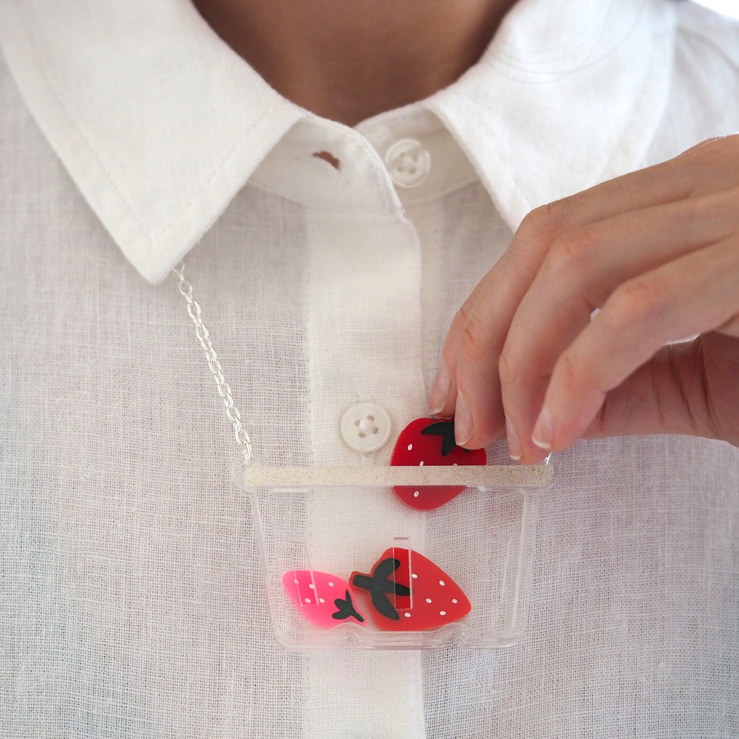 Strawberry Punnet Necklace