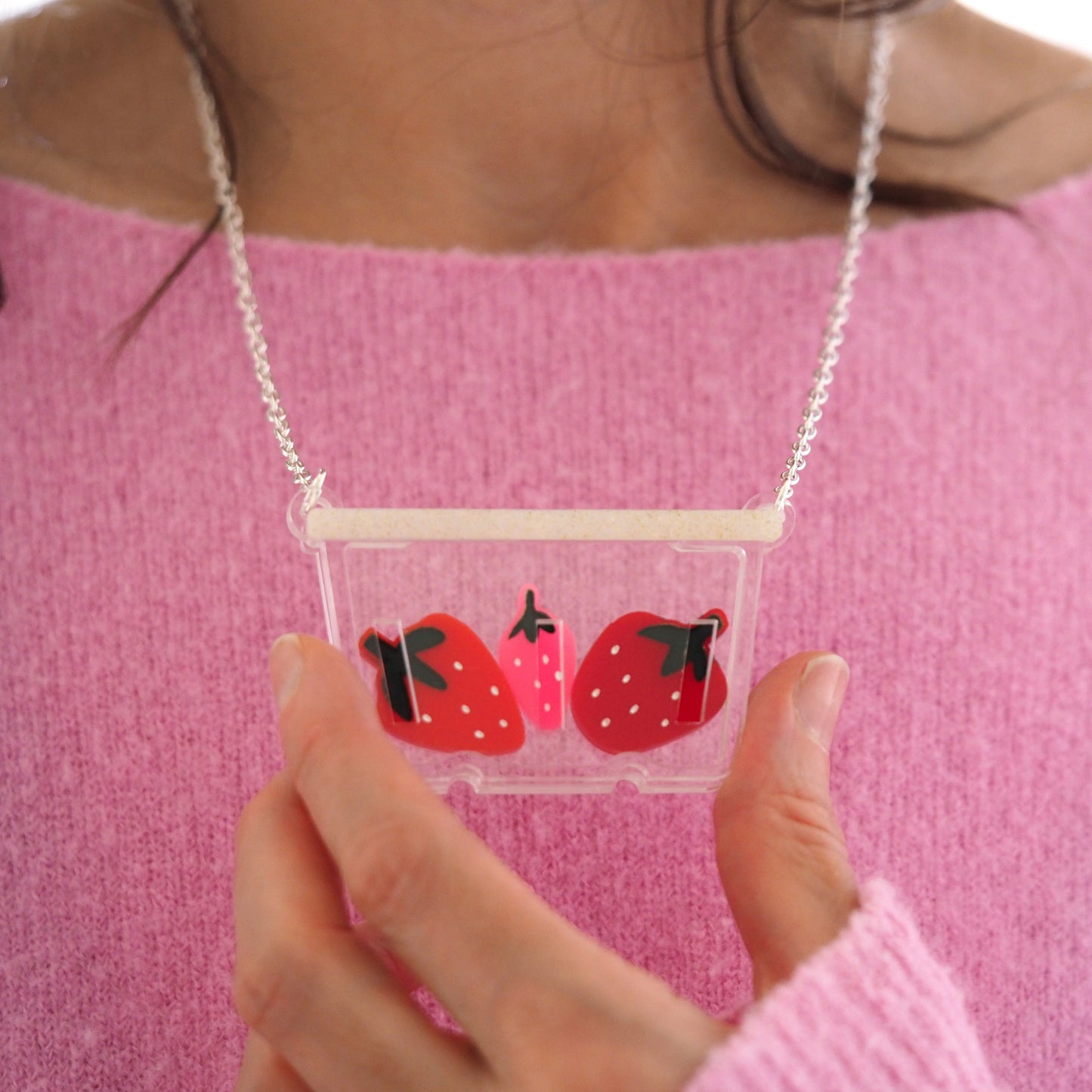 Strawberry Punnet Necklace