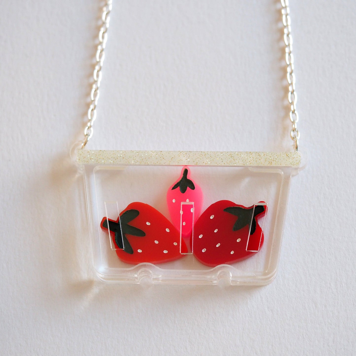 Strawberry Punnet Necklace