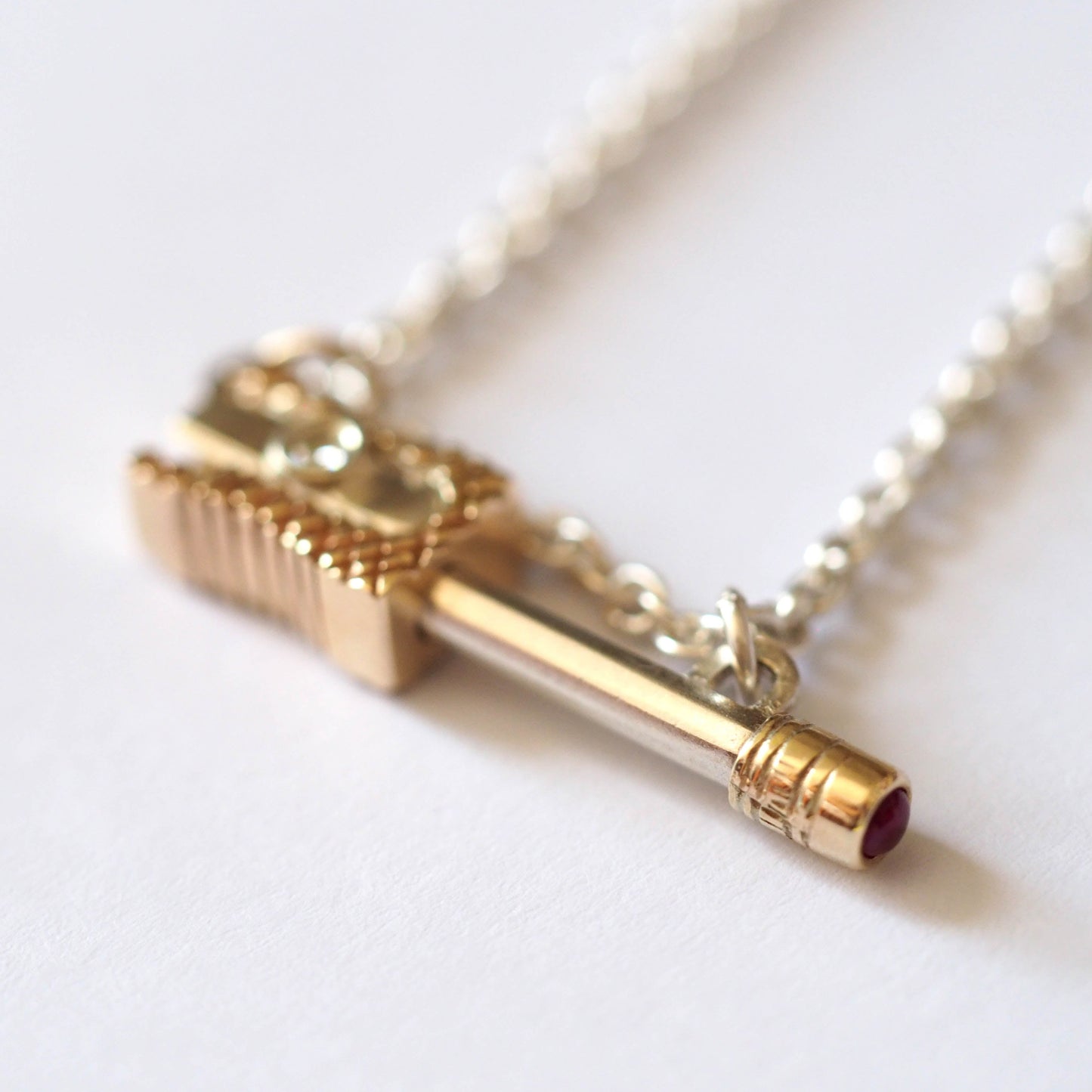 Pencil & Sharpener Necklace