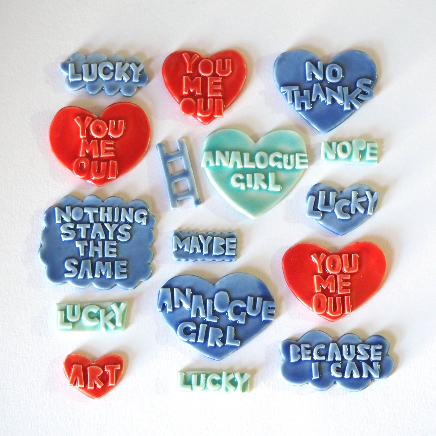 ART heart Porcelain Brooch