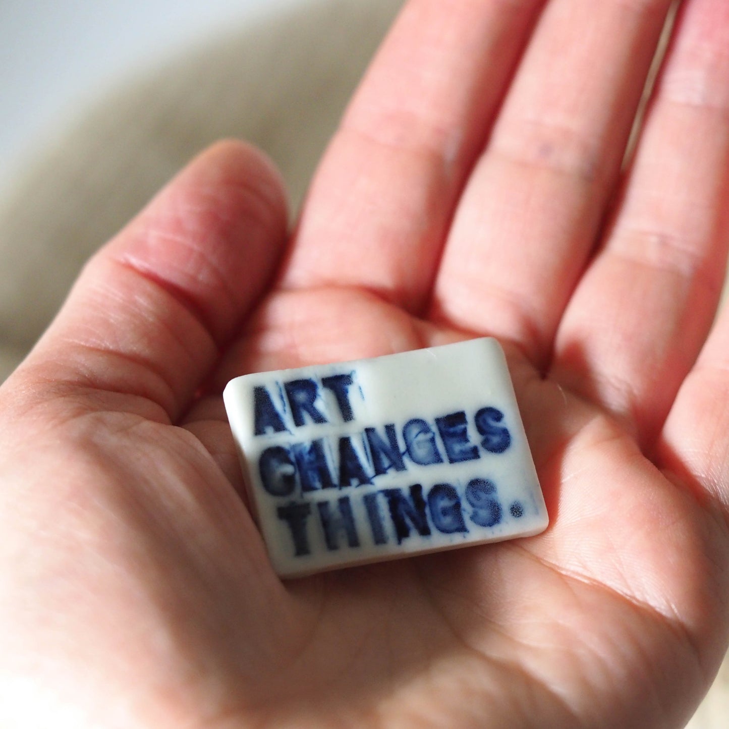 Art Changes Things Porcelain Brooch