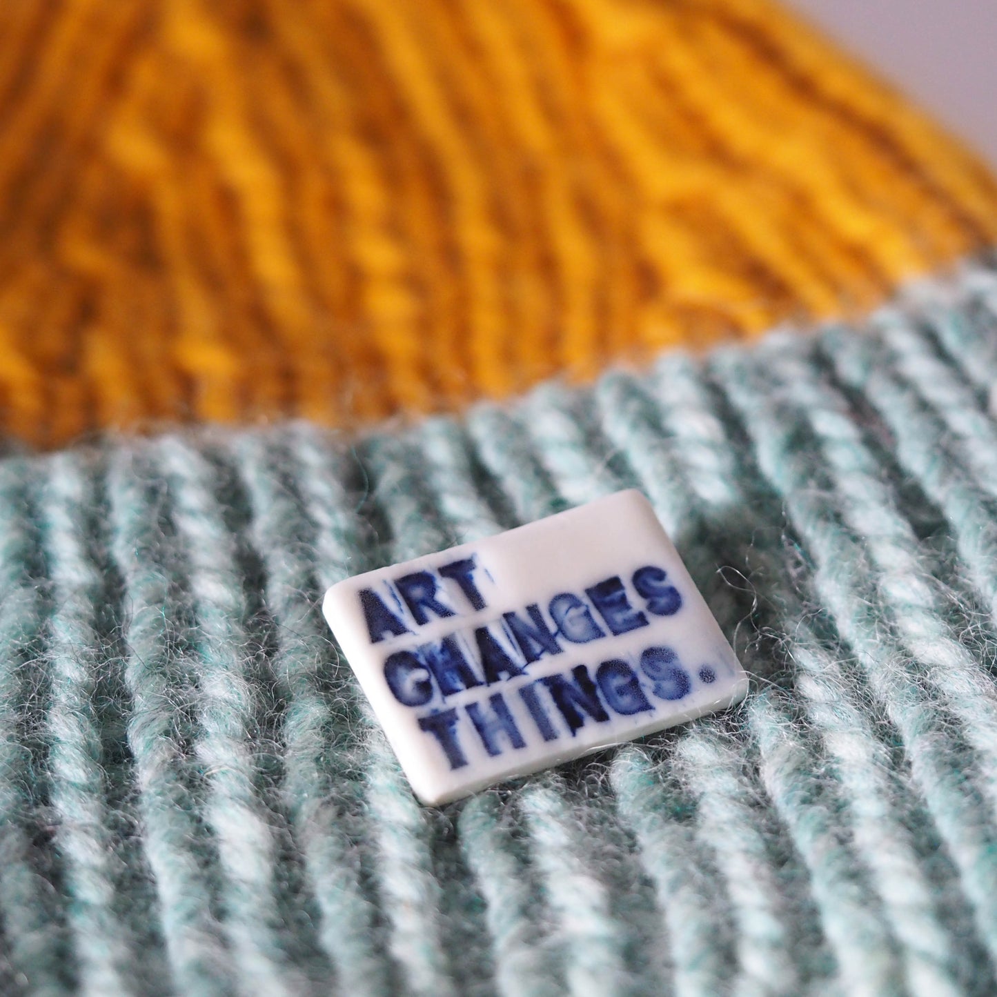 Art Changes Things Porcelain Brooch