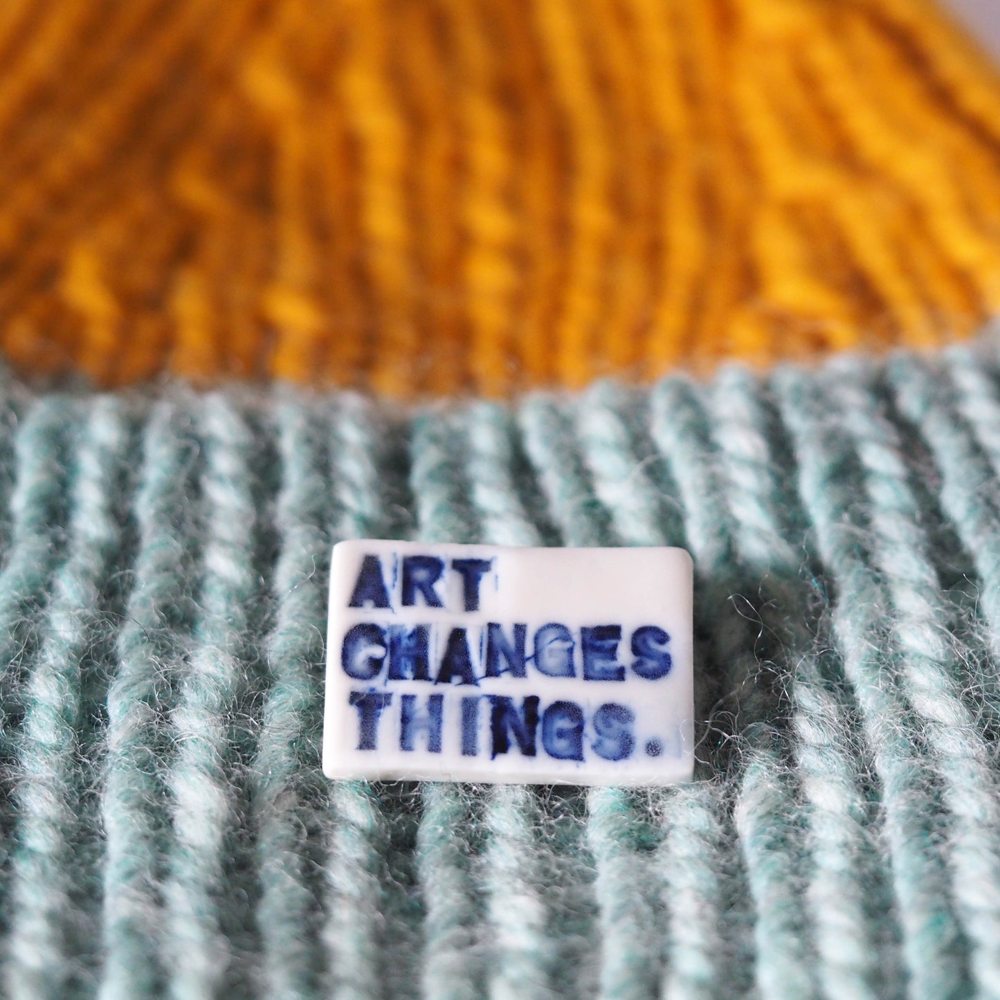 Art Changes Things Porcelain Brooch