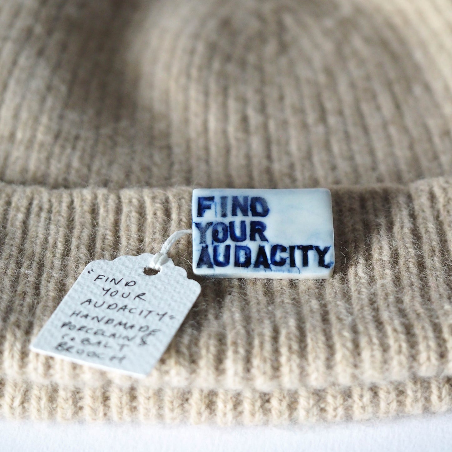 Find Your Audacity Porcelain Brooch