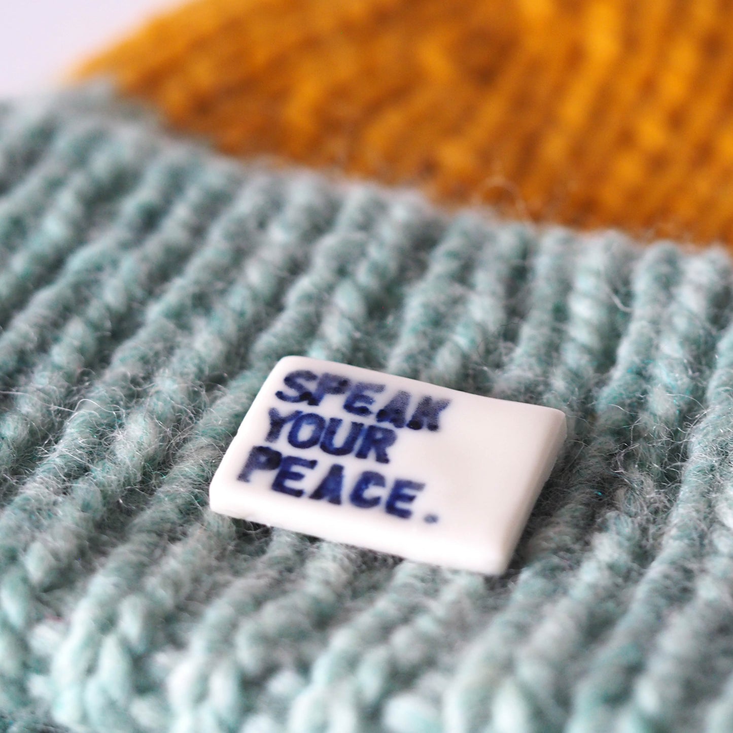 Speak Your Peace Porcelain Brooch