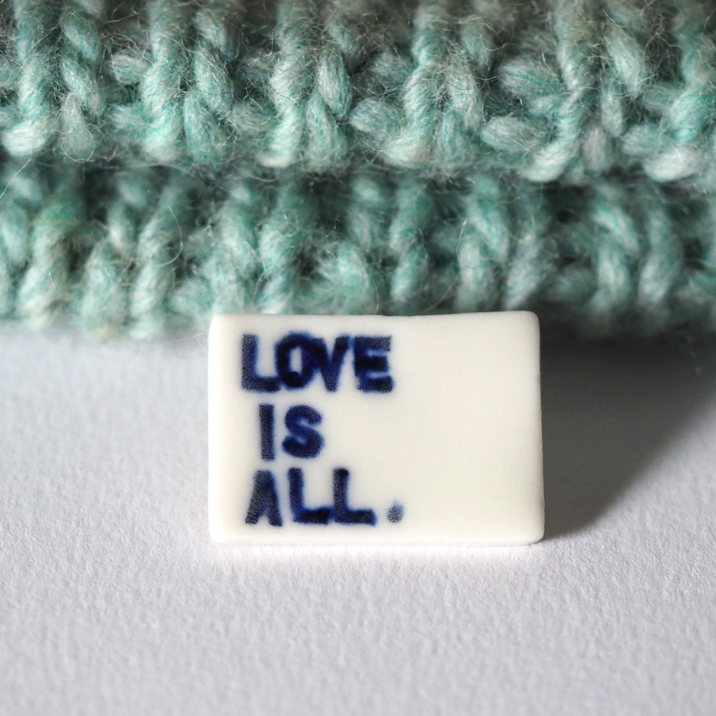 Love Is All Porcelain Brooch