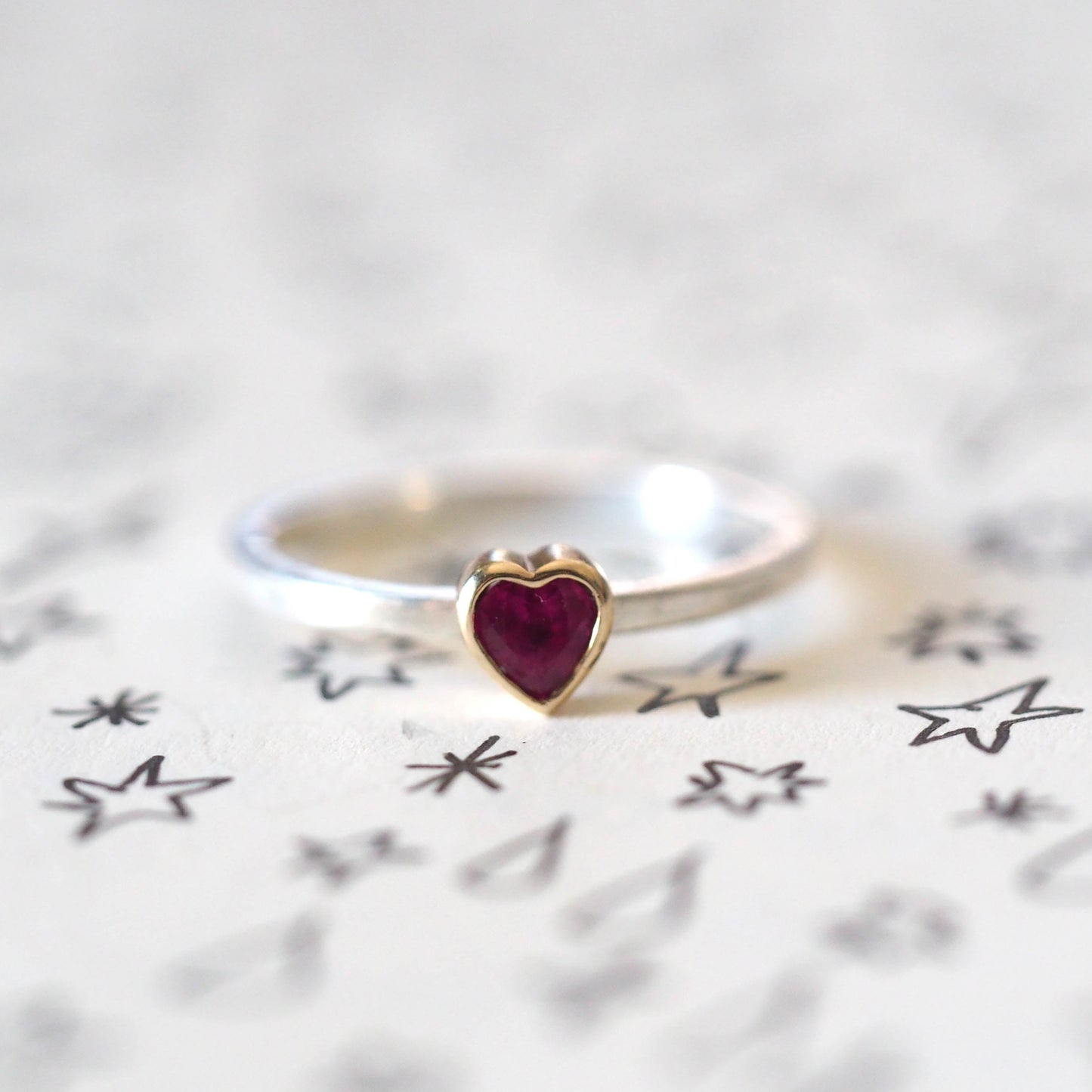 Ruby Heart Ring