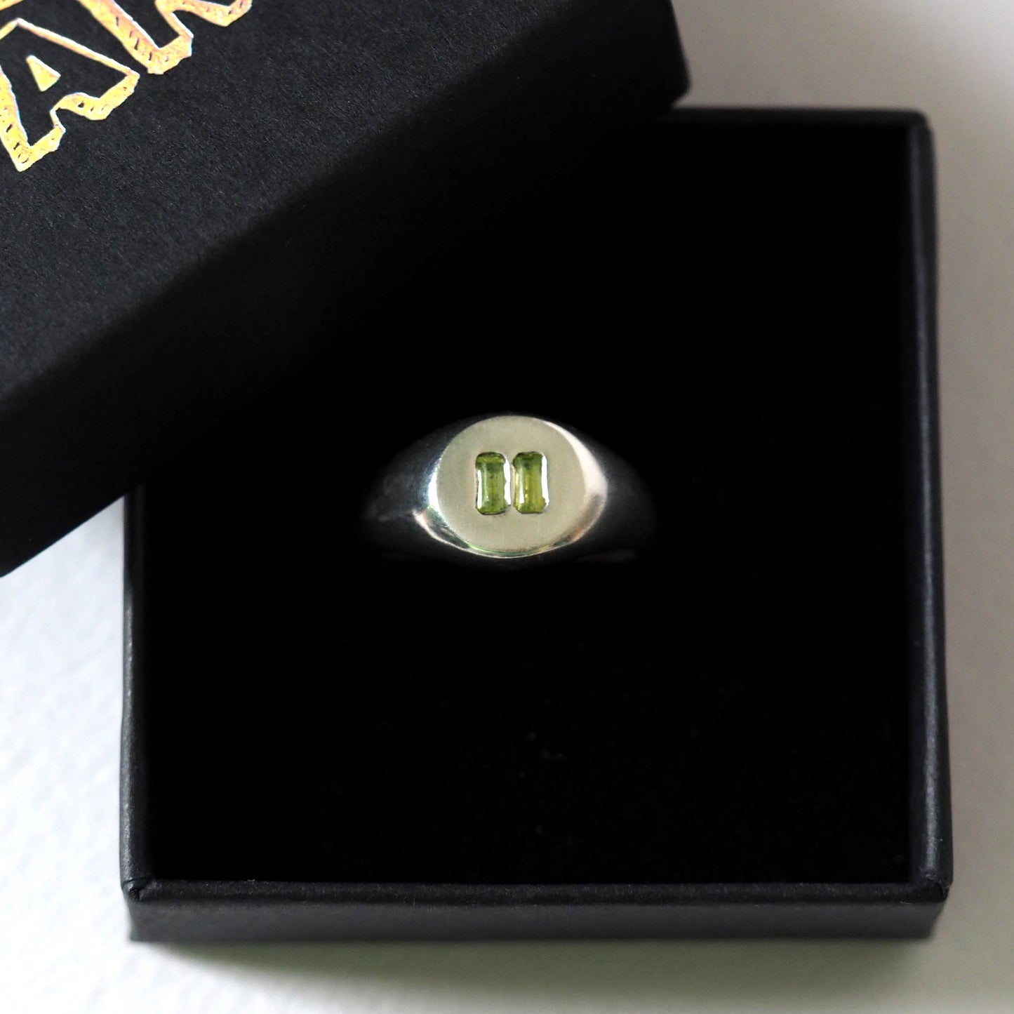 Pause Ring in Peridot