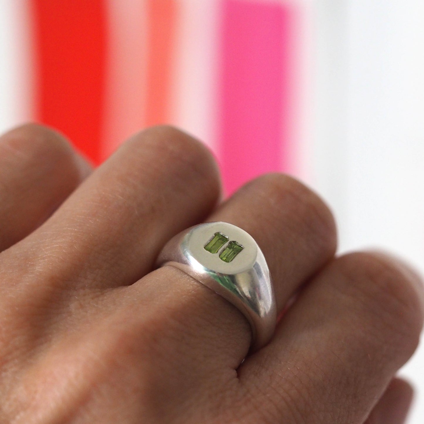 Pause Ring in Peridot
