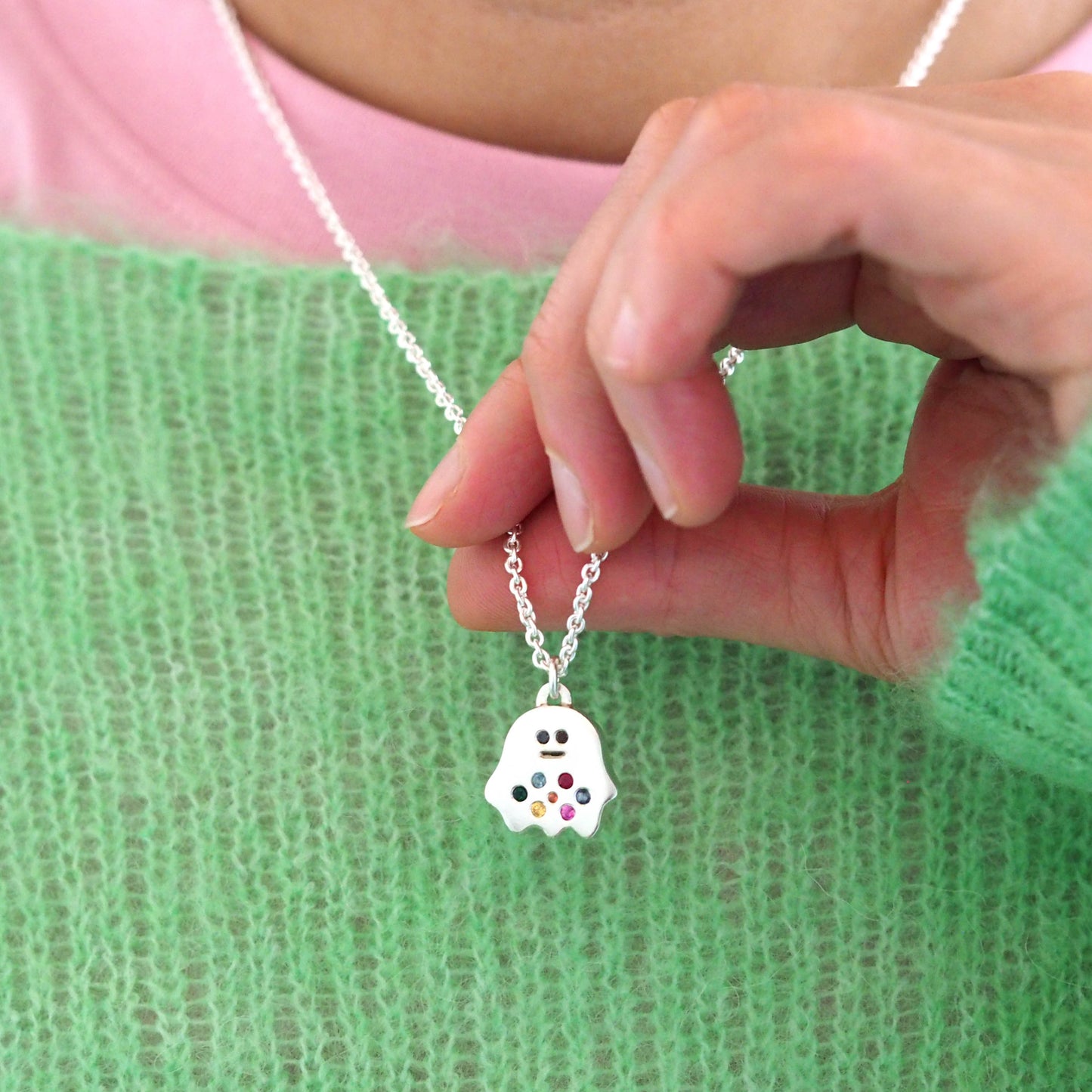 Hungry Ghost Baby Gem Necklace