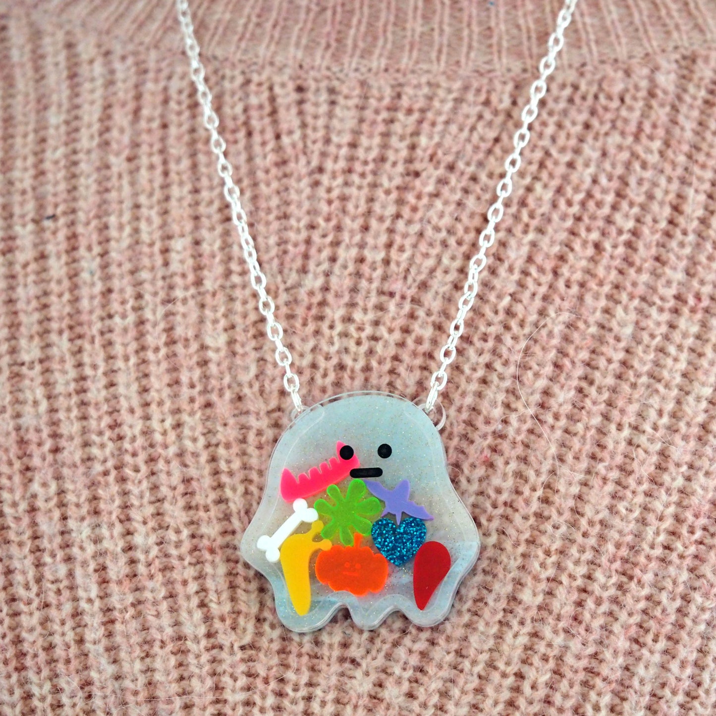 Halloween Hungry Ghost Necklace