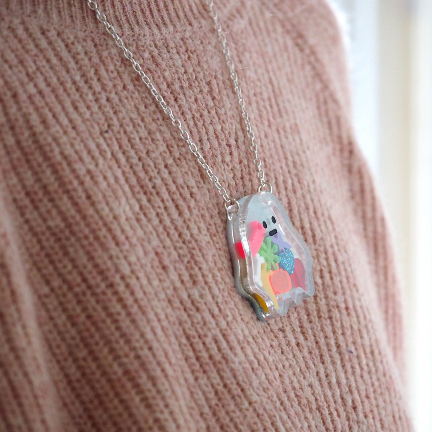 Halloween Hungry Ghost Necklace