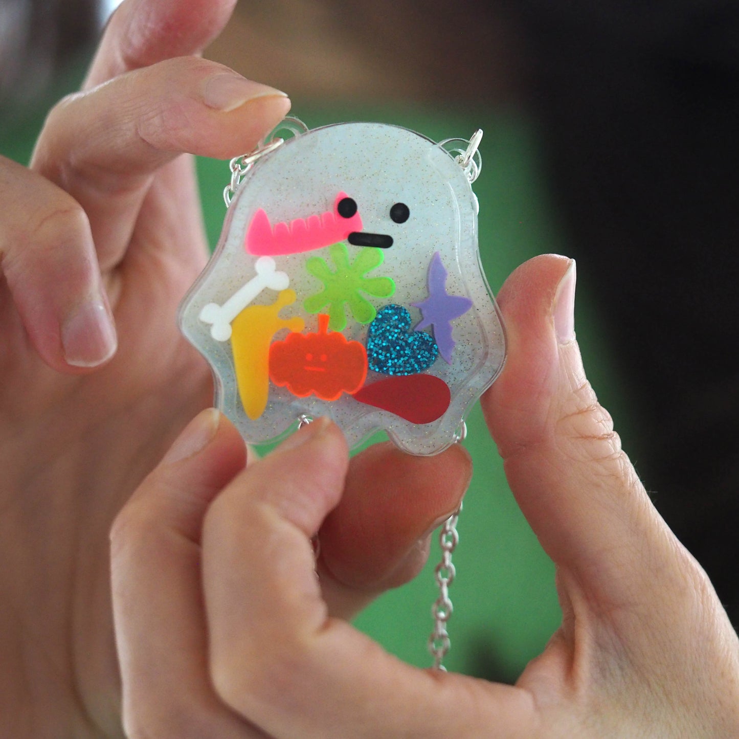 Halloween Hungry Ghost Necklace