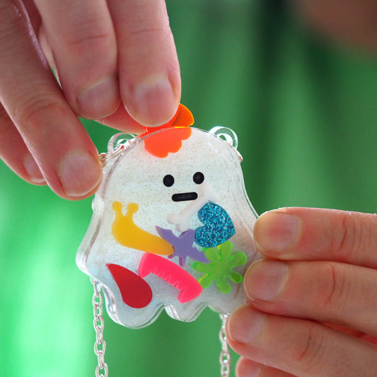 Halloween Hungry Ghost Necklace