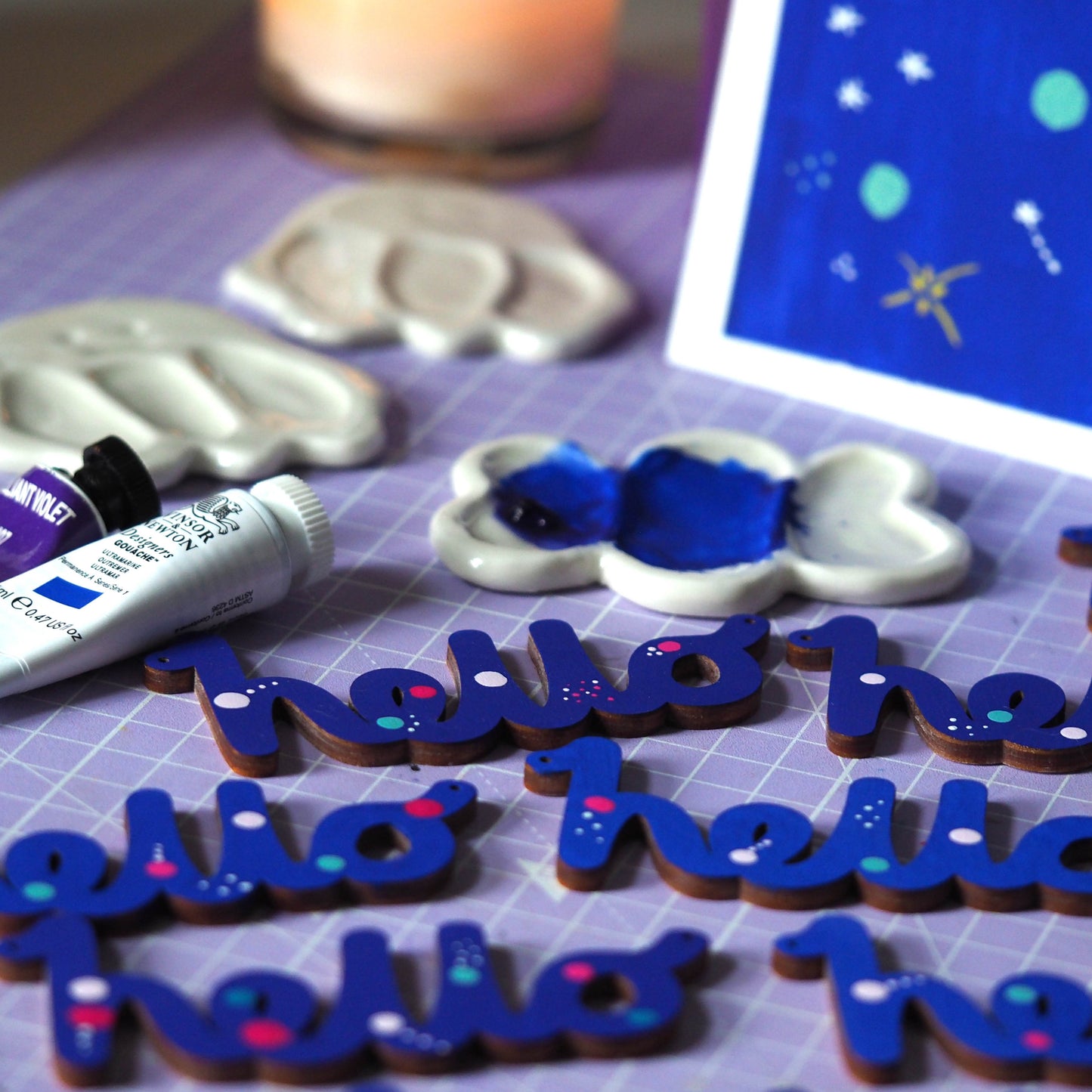 Night Sky "hello" Necklace