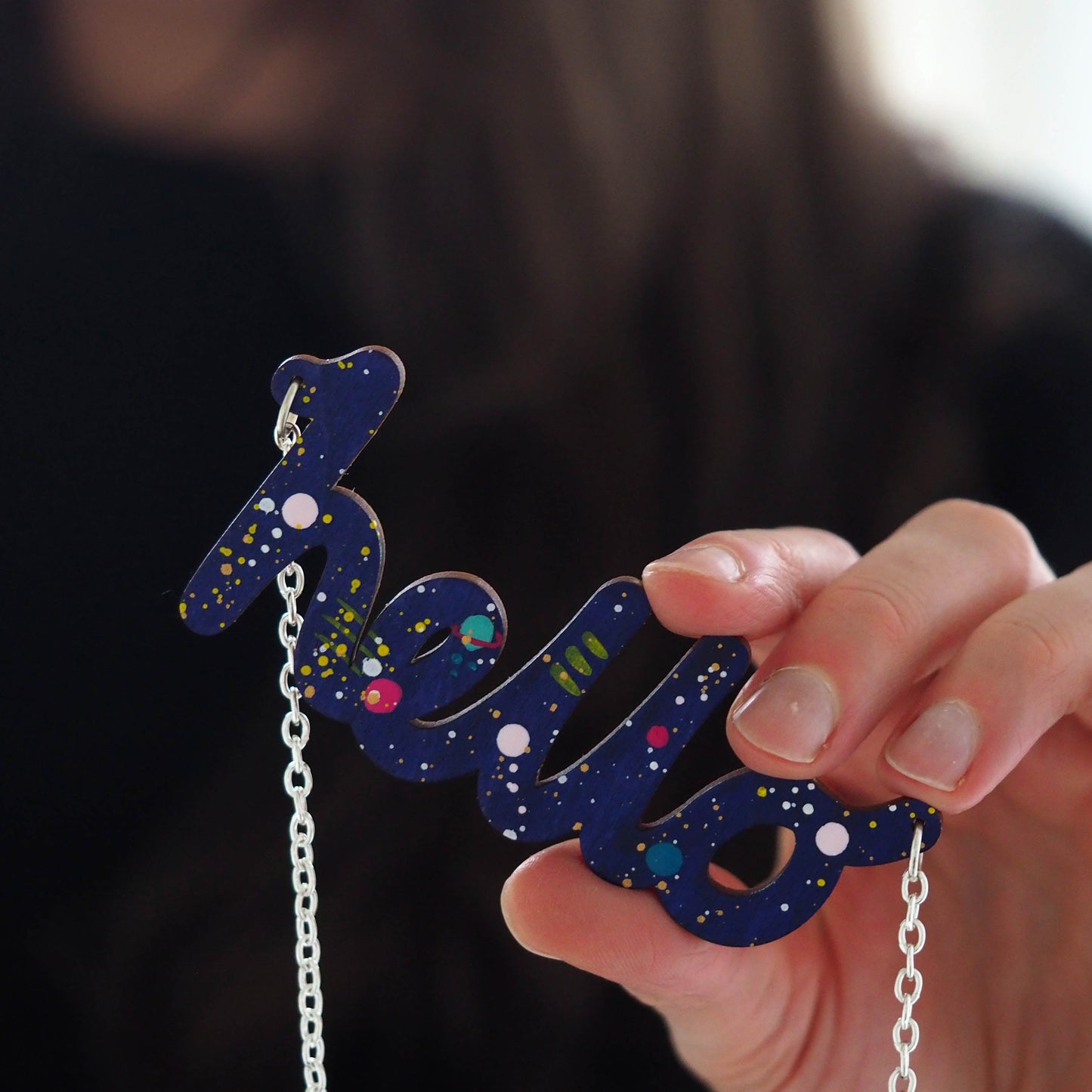 Night Sky "hello" Necklace