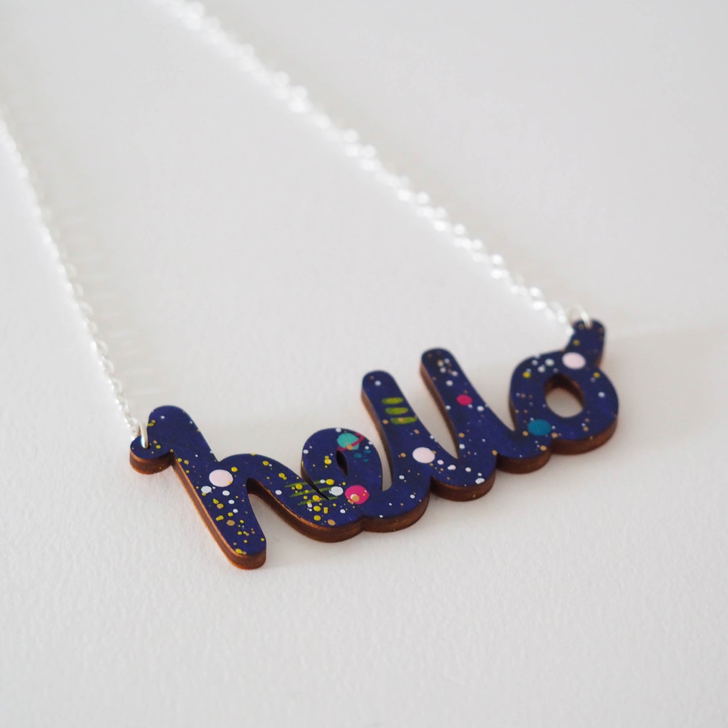 Night Sky "hello" Necklace