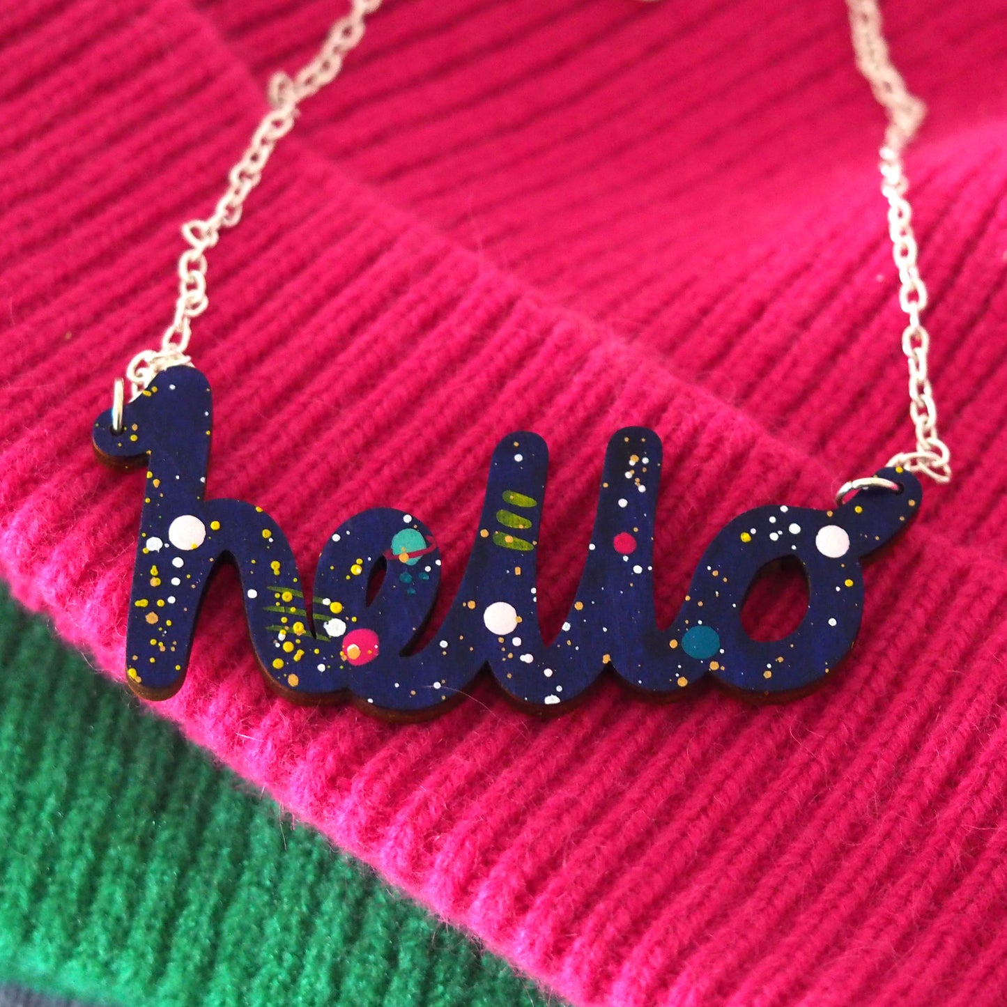 Night Sky "hello" Necklace