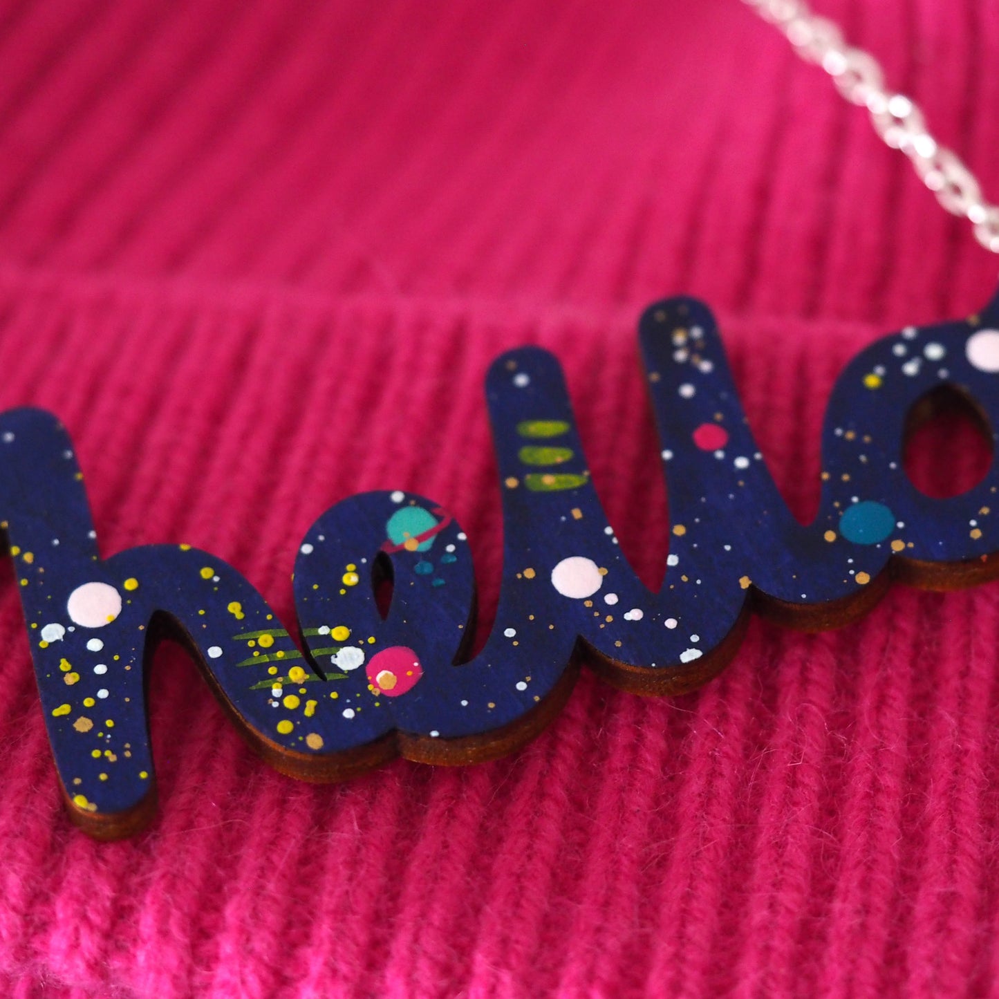 Night Sky "hello" Necklace