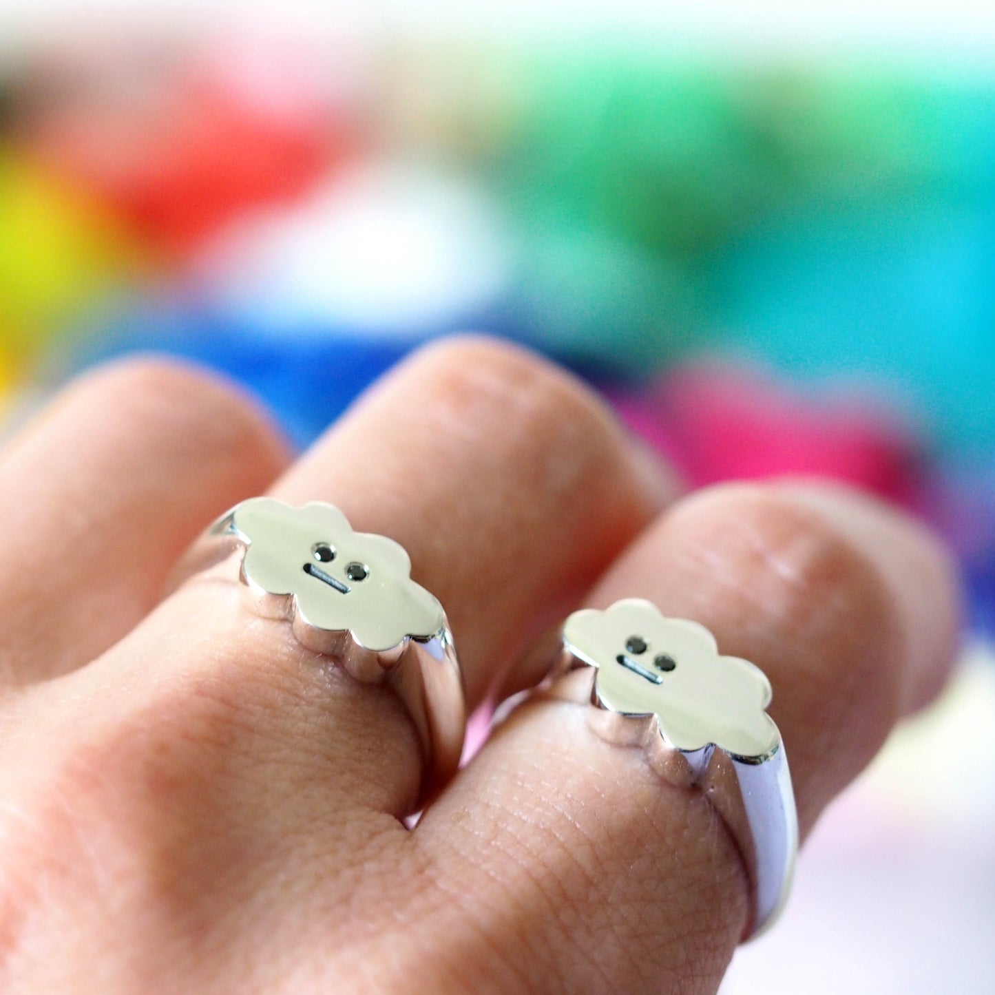 Grumpy Cloud Signet Ring