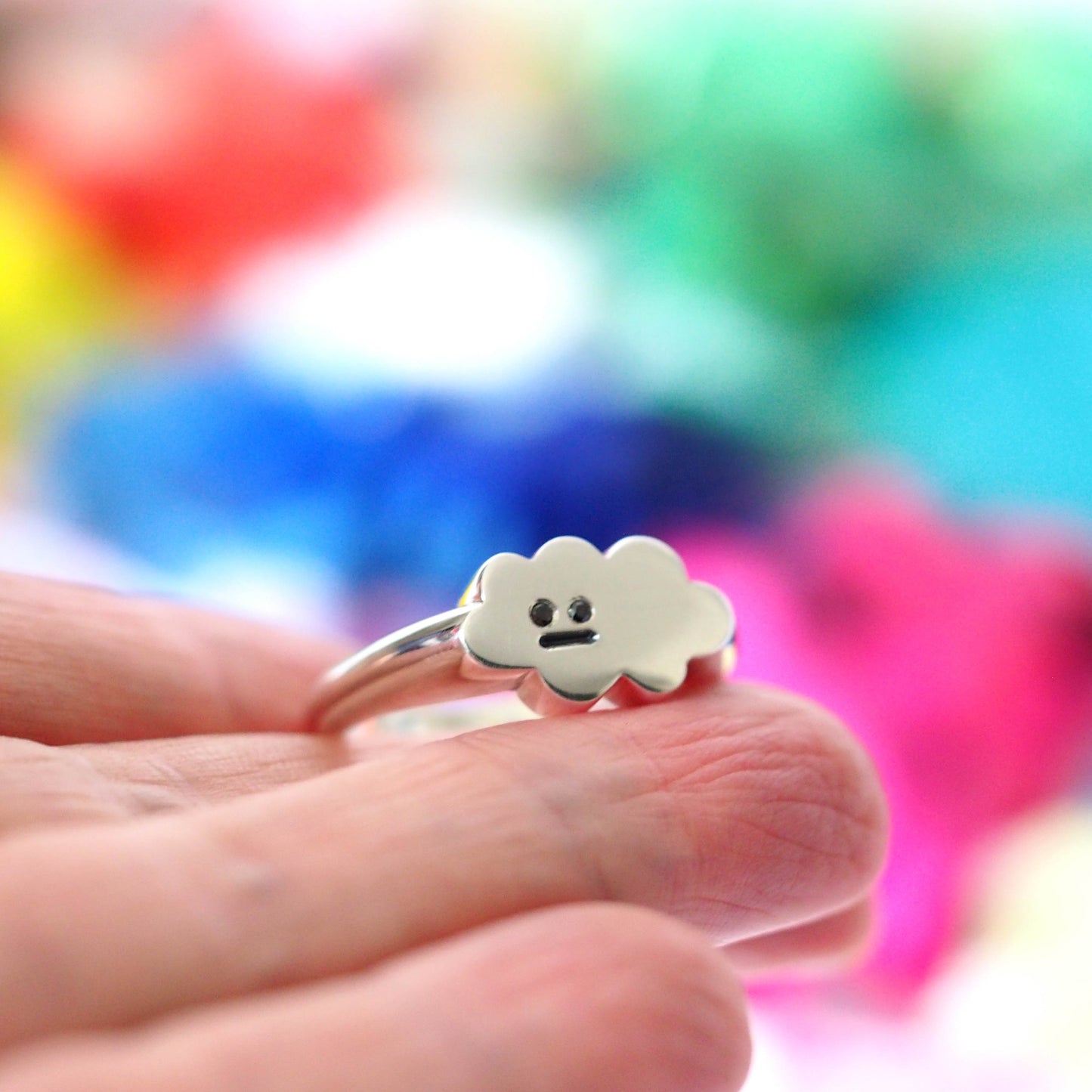 Grumpy Cloud Signet Ring
