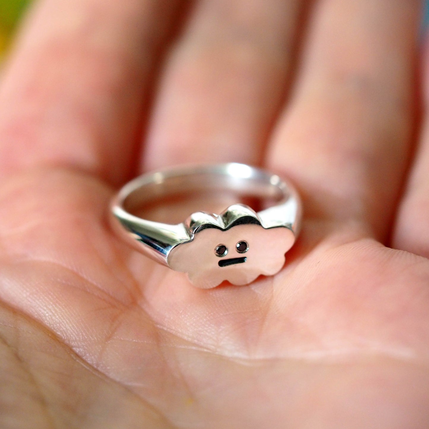 Grumpy Cloud Signet Ring