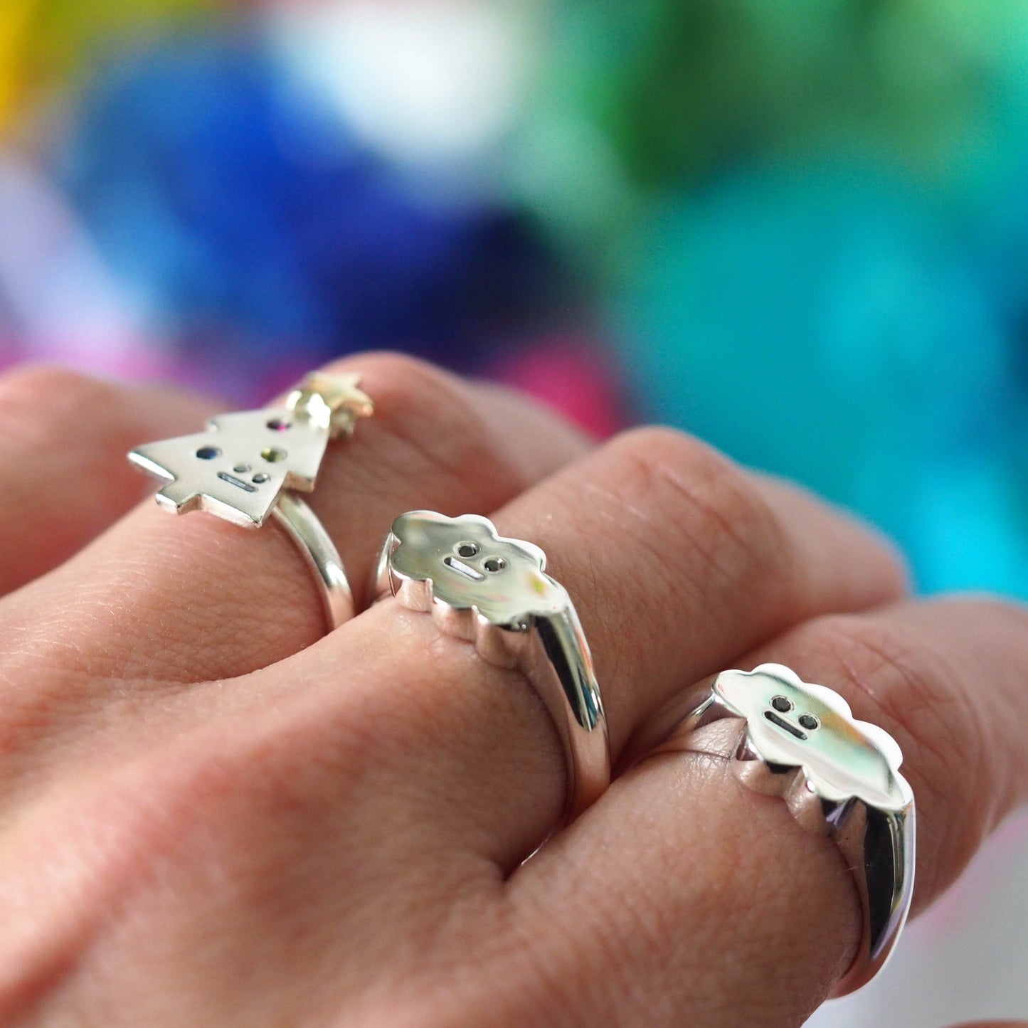 Grumpy Cloud Signet Ring