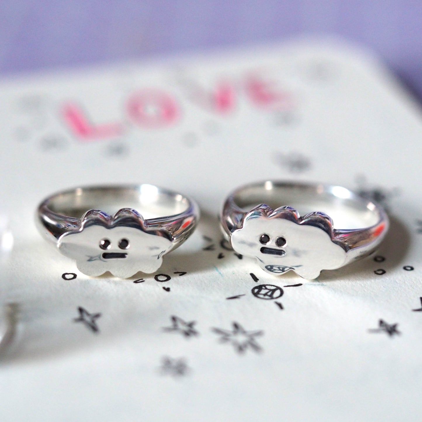 Grumpy Cloud Signet Ring